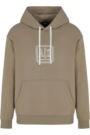 Armani Exchange Męska bluza z kapturem, brązowa, XXL, , XXL