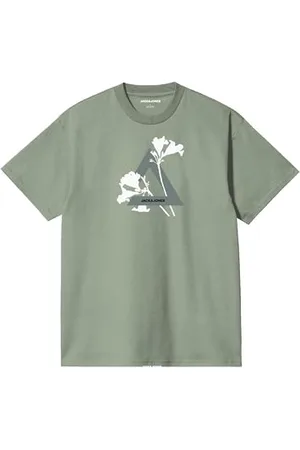 JACK & JONES JCOFLORAL Triangle Tee SS Crew Neck FST, , XS