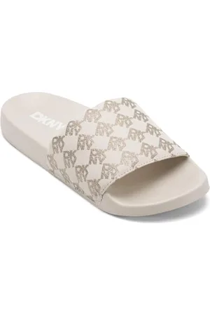 DKNY Damskie sandały Zella-Flat Slide, kość 39 EU, , 39 EU