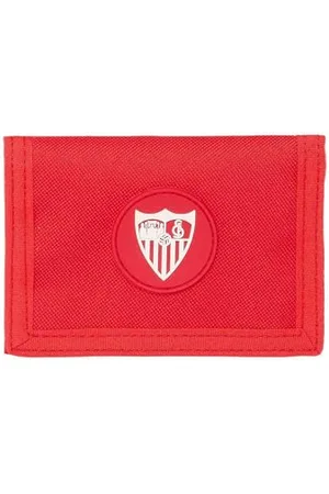Safta Sevilla FC - Portfel z zagłówkiem, portfel, portfel, wygodny i wszechstronny, jakość i wytrzymałość, 12,5 x 9,5 cm, czerwony, , Estándar, Casual