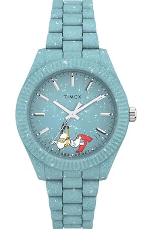 Timex Peanuts zegarek damski 37 mm – niebieska bransoletka, niebieska tarcza, koperta w kolorze niebieskim, TW2V53200