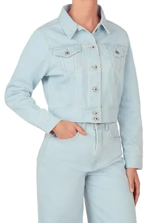 Pepe Jeans Damska kurtka Cropped, niebieska (Denim - PG2), M, , M