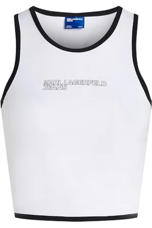 Karl Lagerfeld Outline Logo Top, damski, , top, , L