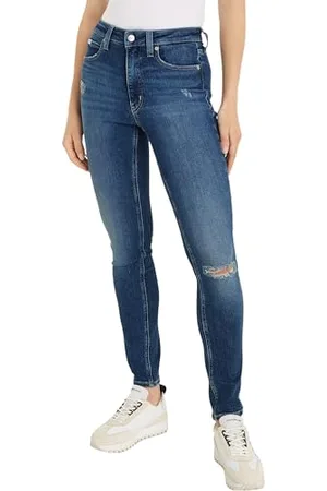 Calvin Klein Jeans Damskie spodnie skinny z wysokim stanem, , 26W / 34L