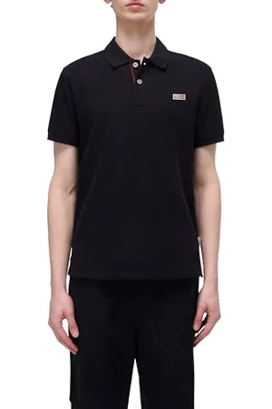 Napapijri Eruggy koszulka polo z krótkim rękawem, czarna, rozmiar XXL, , XXL