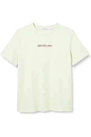 Calvin Klein Damskie topy z dzianiny S/S, Zielony (Canary Green/Amaranth), L