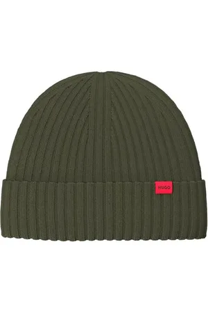 HUGO BOSS Czapka męska Xola Beanie, ciemnobeżowa