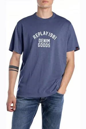 Replay Męski t-shirt o regularnym kroju z bawełny, , XXL