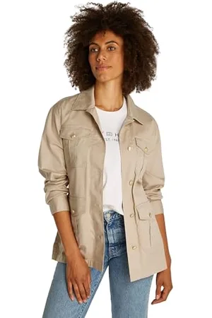 Tommy Hilfiger Damska kurtka użytkowa ze złotym guzikiem WW0WW45933, , XXS