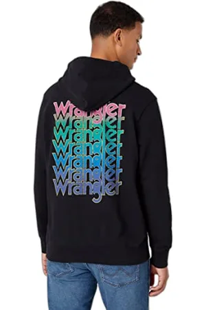 Wrangler Męska bluza z kapturem, czarna, rozm. XXL, , XXL
