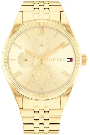 Tommy Hilfiger Analogowy Zegarek Kwarcowy Wielofunkcyjny dla Kobiet z Bransoletą ze Stali Nierdzewnej w Kolorze Złotym, 1782592