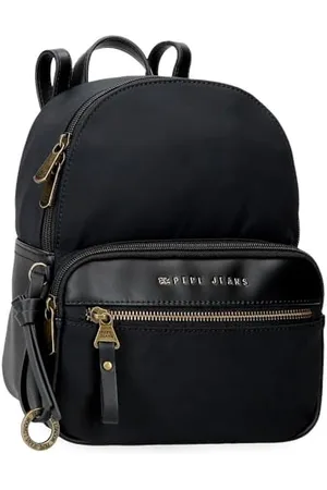 Pepe Jeans Morgan Plecak na co dzień Czarny 20x25,5x10 cm Poliester z Detalami Ze Sztucznej Skóry 5,1L by Joumma Bags, , Talla única, plecak na co dzień