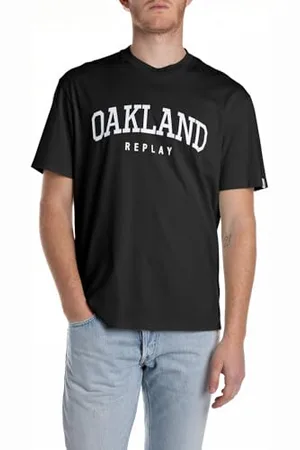 Replay Męski t-shirt z bawełny relaxed fit, , 3XL