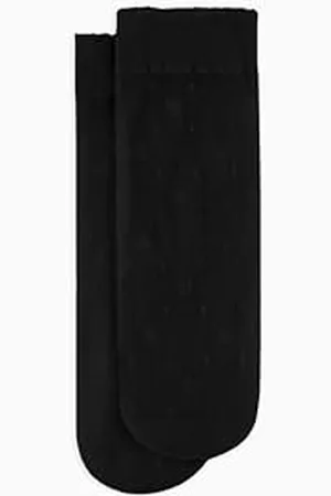 Emporio Armani Damskie skarpetki do kostki, czarne, jeden rozmiar, , rozmiar uniwersalny