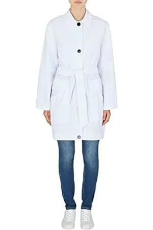 Armani Exchange Unisex Sustainable, Cross Gender, Removable Waist Belt Parka, , Medium, Optic. biały, M