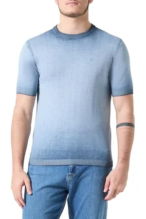 Replay Męski sweter z krótkim rękawem regular fit, , XS