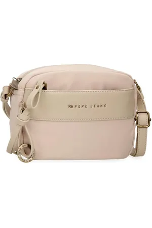 Pepe Jeans Morgan Torba na ramię Beżowy 21x14x5 cm Poliester z Detalami ze Sztucznej Skóry by Joumma Bags, , Talla única, torebka na ramię