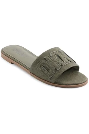 DKNY Damskie sandały Willow-Flat Slide, zielone, 40 EU, , 40 EU