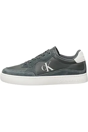 Calvin Klein Jeans Męskie klasyczne trampki z kultowego nylonu YM0YM01100, zielone (Green Palm/Creamy White), 8 UK, , 40.5 EU