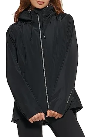 Calvin Klein Damska kurtka wiatrówka z kapturem, czarna, S, , S