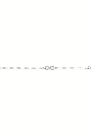 Thomas Sabo Damen Armband mit Unendlichkeitszeichen 925er Sterlingsilber mit Zirkonia, Länge: 16,5cm - 19,5cm, SCA150000