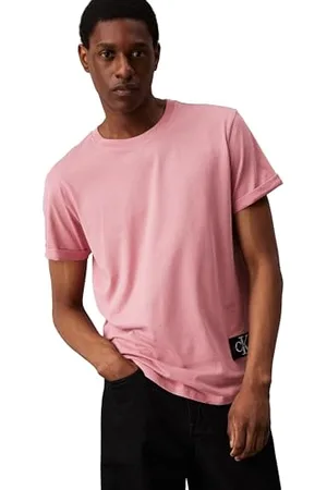 Calvin Klein Jeans Męska koszulka z podwijanym rękawem J30J323482, S/S, fioletowy, XXS, , XXS