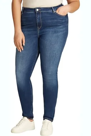 Tommy Hilfiger Damski CRV HARLEM SKINNY RW NEW DOREEN WW0WW45985, Denim, 48, , 48