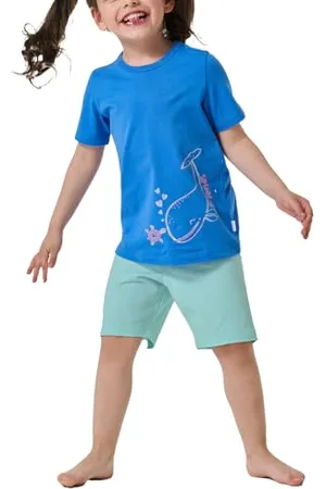 Schiesser Dziewczęca piżama krótka Girls World zestaw piżamowy, , 128, , 128 cm