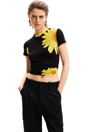 Desigual TS_Margaritas, 2000 Negro, XXL, , XXL