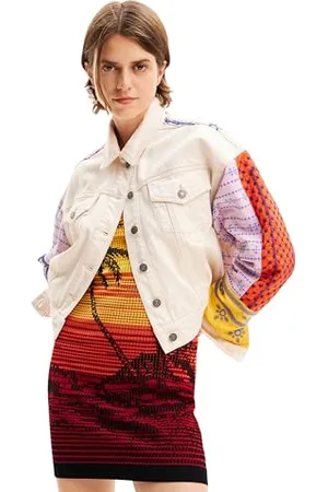 Desigual Damska kurtka Chaq_Julie Woman Denim Trucker Jacket, , L