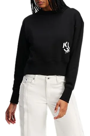Karl Lagerfeld Regular Logo Sweat, damska, czarna, bluza, , M
