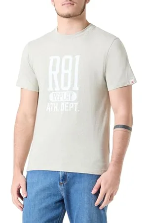 Replay Męski t-shirt o regularnym kroju z bawełny, , XXL