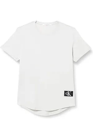 Calvin Klein Jeans Męska koszulka z dzianiny z podwijanym rękawem S/S, , XS