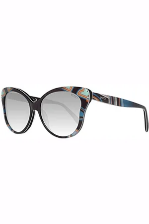 Emilio Pucci Uniseks EP0062 05B 57 okulary przeciwsłoneczne, czarne (Nero)