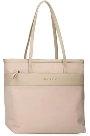 Pepe Jeans Morgan Torba na laptopa 15,6 cala Beżowy 34X32X14 cm Poliester z Detalami ze sztucznej skóry by Joumma Bags, , Talla única, torba tote