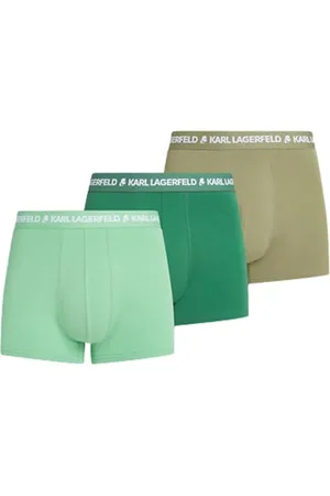 Karl Lagerfeld Logo Trunk Multiband (3 sztuki), zielone, męskie, bielizna, , XS