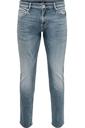 Only & Sons Męskie spodnie ONSLOOM Slim Grey 4064 NOOS, ciemnoniebieski denim, 32/30, , 32W / 30L