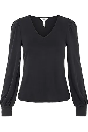 Object Damska bluzka OBJANNIE L/S dekolt w serek TOP NOOS, , XS