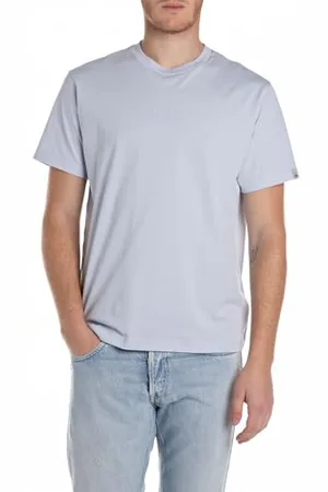 Replay Męski t-shirt o regularnym kroju z bawełny, , M
