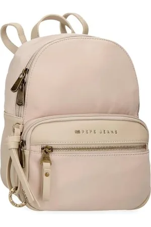 Pepe Jeans Morgan Plecak na co dzień Beżowy 20x25,5x10 cm Poliester z Detalami ze Sztucznej Skóry 5,1L by Joumma Bags, , Talla única, plecak na co dzień