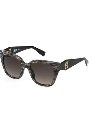 Furla SFU812 Damskie okulary w paski szare 53/20/140, , 53/20/140