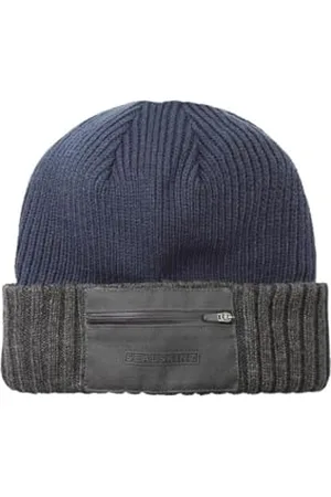 Sealskinz Colby Wodoodporna dzianinowa czapka z zamkiem błyskawicznym | granatowa | L/XL | zimowa czapka beanie, , L-XL