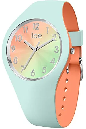 Ice-Watch ICE duo chic Aqua coral - Damski zielony zegarek z silikonowym paskiem - 016981 (Small)