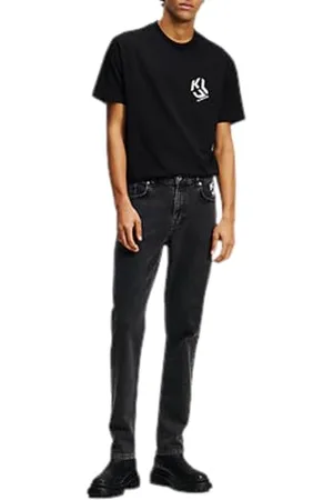 Karl Lagerfeld Slim Denim, męski, szary, dżinsy, , 34W / 32L