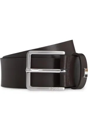 HUGO BOSS BOSS Męski pasek skórzany pasek z prawdziwej skóry pasek biznesowy Ther-Flag-E, , 90