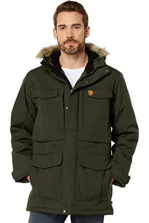 Fjällräven Męski Nuuk M Parka, Kurtka Męska, Ciemny Leśny Zielony, M