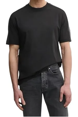 Calvin Klein CK JEANS Męska koszulka z taśmą z logo J30J327237, czarna (Ck Black), S, , S
