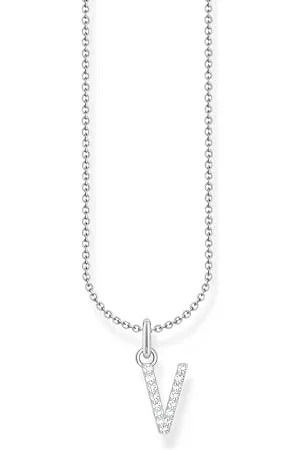 Thomas Sabo Naszyjnik litera V Srebro próby 925 z cyrkoniami KE2261-051-14