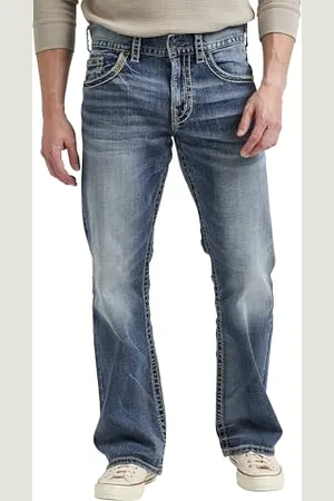 Silver Jeans Co. Męskie dżinsy Zac Relaxed Fit z prostą nogawką, , 31W / 30L