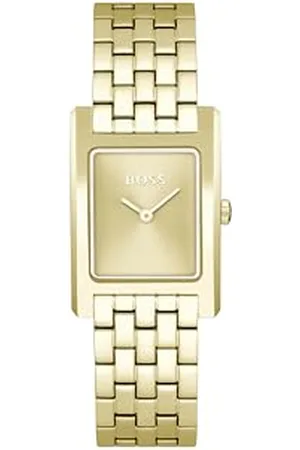 HUGO BOSS Analogowy zegarek kwarcowy dla kobiet z bransoletką ze stali nierdzewnej w kolorze różowego złota, kolekcja LUCY-1502744